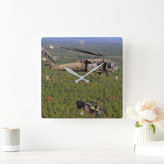 UH-60M SCHWARZHAWK QUADRATISCHE WANDUHR (Zuhause)