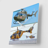 UH-72A LAKOTA QUADRATISCHE WANDUHR (Winkel)