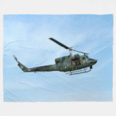 UH-I HUEY HUBSCHRAUBER 2 FLEECEDECKE (Vorderseite (Horizontal))