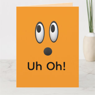 Uh Oh, Es tut mir Leid Emoji Alles Gute zum nachtr Karte
