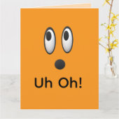 Uh Oh, I'm Sorry Emoji Happy Belated Birthday Karte (Gelbe Blume)