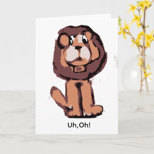 Uh,Oh Karte (Gelbe Blume)