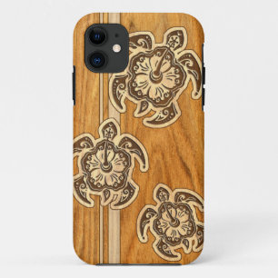 Uhane Honu Faux-Holz Hawaiianische Schildkröte iPh Case-Mate iPhone Hülle