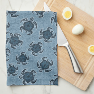 Uhane Honu Hibiscus Batik Hawaiian-Schildkröte Geschirrtuch