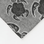 Uhane Honu Hibiskus Batik Hawaiian Turtle Fleecedecke (Ecke)