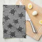 Uhane Honu Hibiskus Batik Hawaiian Turtle Geschirrtuch (Viertel Falte)