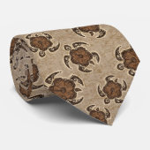 Uhane Honu Hibiskus Batik Hawaiian Turtle Krawatte (Gerollt)