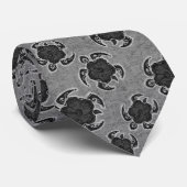 Uhane Honu Hibiskus Batik Hawaiian Turtle Krawatte (Gerollt)