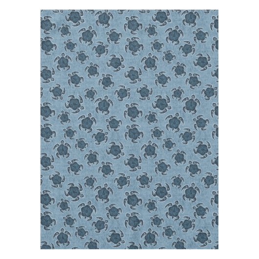 Uhane Honu Hibiskus Batik Hawaiian Turtle Tischdecke (Vorderseite)