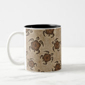 Uhane Honu Hibiskus Batik Hawaiian Turtle Zweifarbige Tasse (Links)