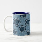 Uhane Honu Hibiskus Batik Hawaiian Turtle Zweifarbige Tasse (Links)