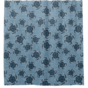 Uhane Honu Hibiskus-Batik-Hawaiianer-Schildkröte Duschvorhang