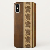 Uhane Honu Imitat-hölzerne hawaiische Schildkröte Case-Mate iPhone Hülle (Rückseite)