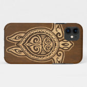 Uhane Honu Imitat-hölzerner hawaiischer Case-Mate iPhone Hülle (Rückseite (Horizontal))