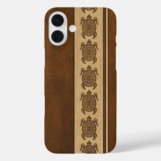 Uhane Honu Imitats Wood Hawaiian Turtle Case-Mate Case-Mate iPhone Hülle (Rückseite)