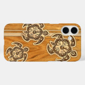 Uhane Honu Imitats Wood Hawaiian Turtle Case-Mate  Case-Mate iPhone Hülle (Rückseite (Horizontal))