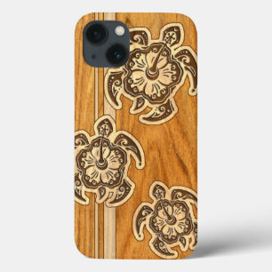 Uhane Honu Imitats Wood Hawaiian Turtle iPad Air H iPhone 13 Hülle