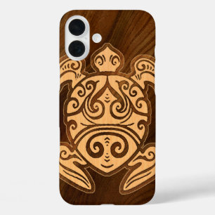 Uhane u’i Honu Imitats Wood Hawaiian Turtle Case M