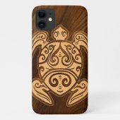 Uhane u’i Honu Imitats Wood Hawaiian Turtle Case-Mate iPhone Hülle (Rückseite)
