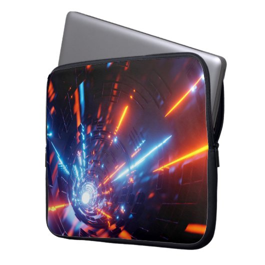 Uhd Wallpaper Laser Light Design Laptopschutzhülle (Vorderseite Links)
