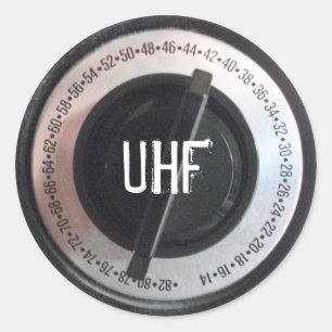 UHF-Drehschalter Runder Aufkleber