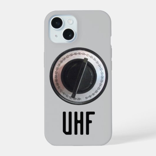 UHF-Fernsehdial iPhone 15 Hülle (Rückseite)