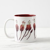 Uhiuhi Blossom Rare Native Hawaiian Elegant Floral Zweifarbige Tasse (Links)