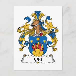 Uhl Familienwappen Postkarte