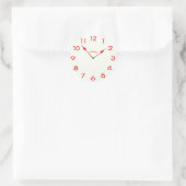 Uhr_01 Runder Aufkleber (Tasche)