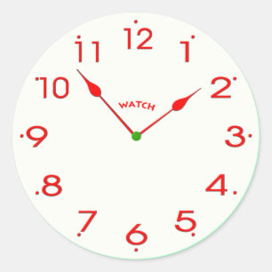 Uhr_02 Runder Aufkleber