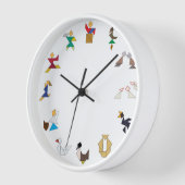 Uhr - 12 Tage Weihnachts-Tangramm (Winkel)