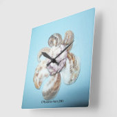 Uhr #1 (ShellFlowerOnBlue) RFPMDesign ©️ 2012 (Winkel)