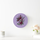 Uhr Acryl Blumenstrauß Veilchen (Zuhause)