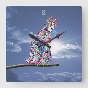 Uhr an der Wand am Perlenplatz