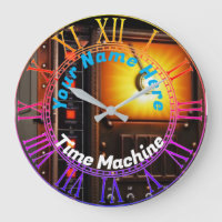 Uhr an der Wand der Zeitmaschine