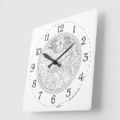 Uhr an der Wand des chinesischen Drachenplatzes (Winkel)