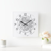 Uhr an der Wand des chinesischen Drachenplatzes (Zuhause)