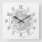 Uhr an der Wand des chinesischen Drachenplatzes (Vorderseite)