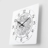 Uhr an der Wand des chinesischen Drachenplatzes (Winkel)