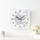 Uhr an der Wand des chinesischen Drachenplatzes (Zuhause)