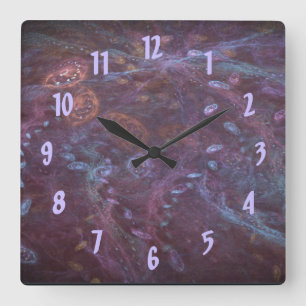 Uhr an der Wand des kosmischen Ozeans