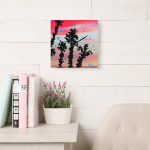 Uhr an der Wand: Sonnenuntergang