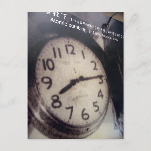 Uhr anhalten postkarte (Vorderseite)