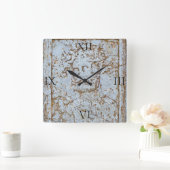 Uhr: antikes Bacchus-Portrait - nummeriert Quadratische Wanduhr (Zuhause)