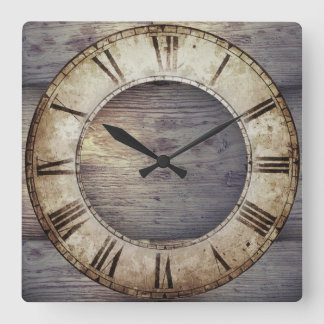 Uhr "Antiquitätenholz" mit römischer Uhr
