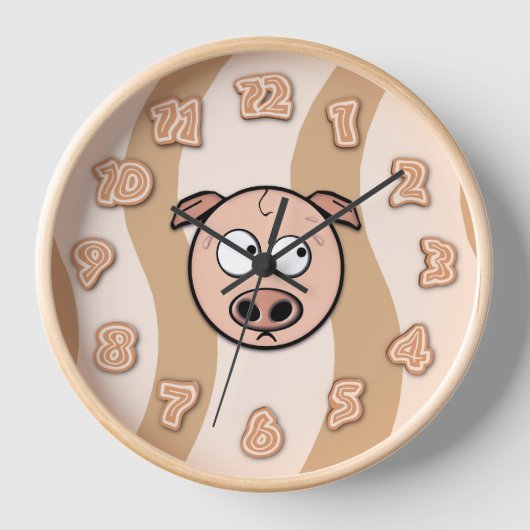 Uhr "Bacon Time Wall" (Vorderseite)