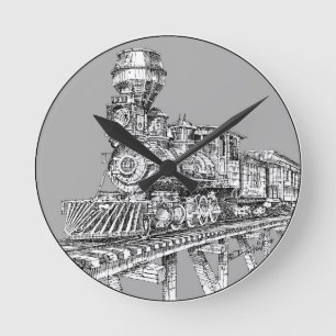 Uhr: Baldwin 1880 Runde Wanduhr