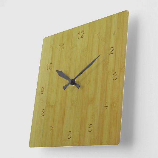 Uhr - Bamboo-Karten (Winkel)