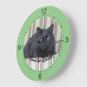 Uhr - Black Cat on Cushin TEST3 (Winkel)