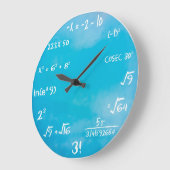 Uhr - blaue Mathe-Wanduhr (Winkel)